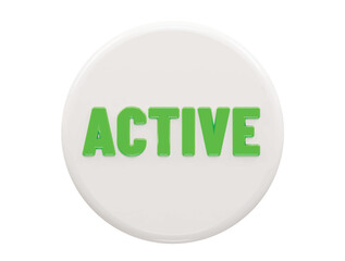 Active icon 3d rendering illustration vector 