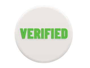 Verified icon 3d rendering illustration