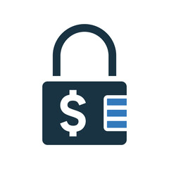 Currency, money, safe icon. Glyph style vector EPS.