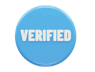 Verified icon 3d rendering illustration