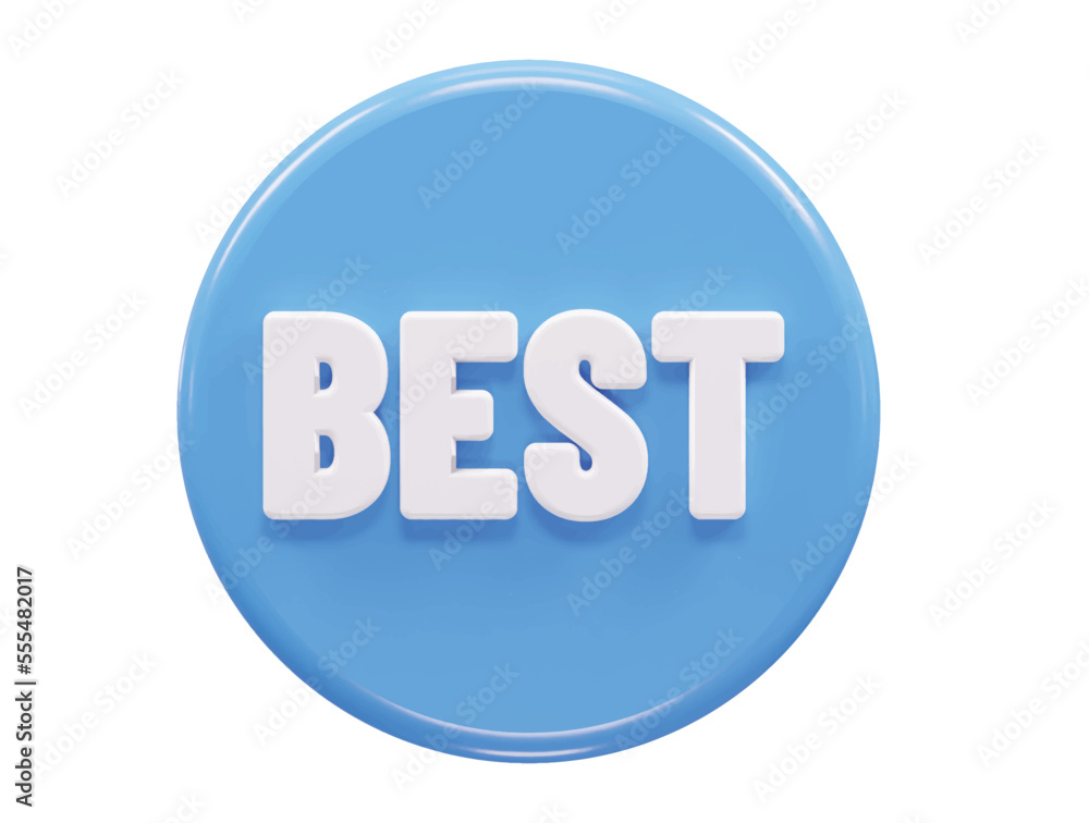Poster best text effect icon 3d rendering illustration