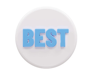 Best text effect icon 3d rendering illustration