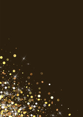 Gold Circle Holiday Vector Luxury Background.