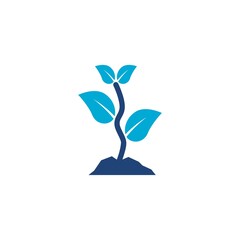 Plant icon isolated on a white background 