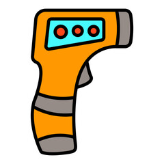 Thermometer Gun Filled Line Icon