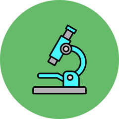 Microscope Multicolor Circle Filled Line Icon
