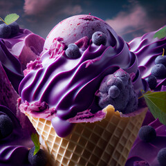 Obraz premium ice cream in a glass