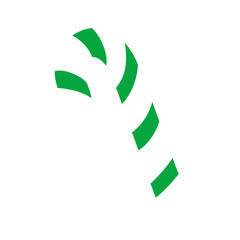 Obraz premium flat illustration of christmas green candy cane , candy cane stickers, christmas candy cane icon