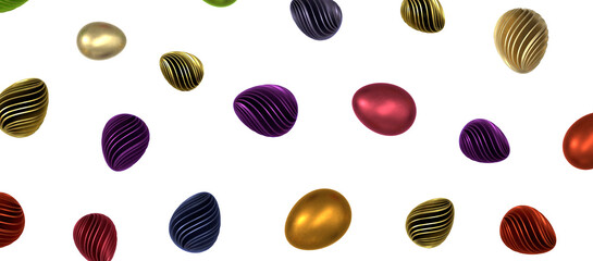 colorful easter eggs from above