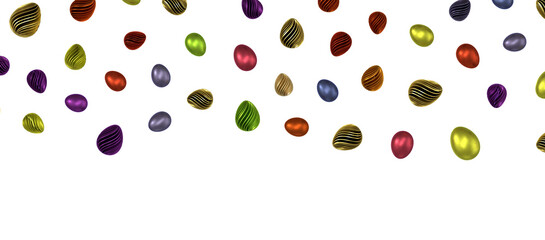 colorful easter eggs from above