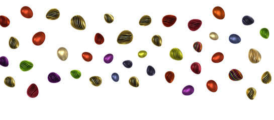 colorful easter eggs from above