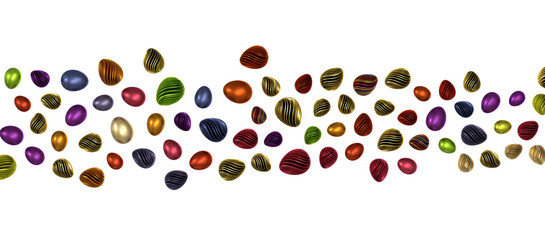 colorful easter eggs from above
