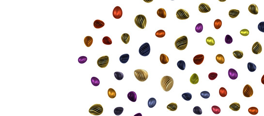 colorful easter eggs from above