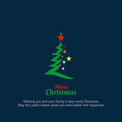 Illustration of Merry Christmas concept. Flat texture style vector  isolated on gray background.