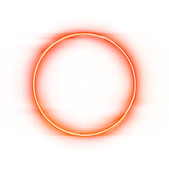 Orange Neon Circle PNG