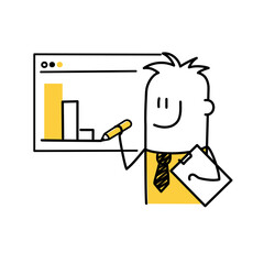 Business man making a presentation.