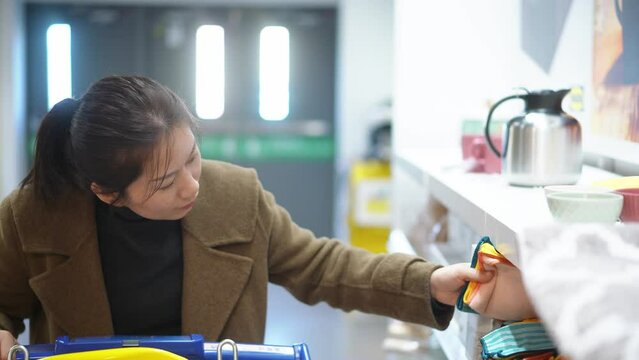 woman shopping in supermarket