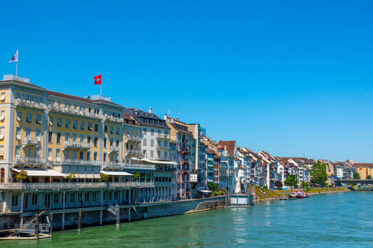 5 star, luxury hotel along the Rhine River; Basel, Basel Stadt, Switzerland