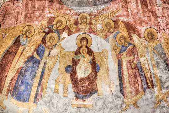 Fresco, Transfiguration Cathedral, Monastery of St Euthymius; Suzdal, Vladimir Oblast, Russia
