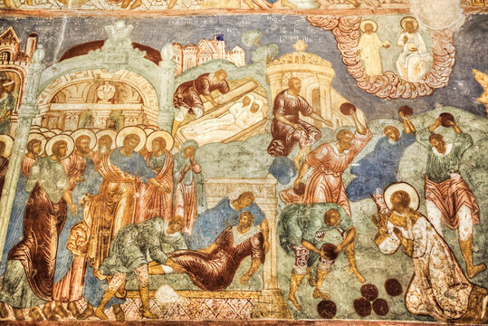 Fresco, Transfiguration Cathedral, Monastery of St Euthymius; Suzdal, Vladimir Oblast, Russia
