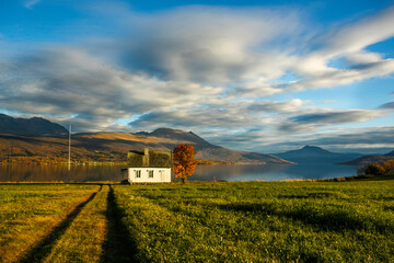 Polar house in Hestnesbukta, Vestvagoy - Lofoten Islands, Norway