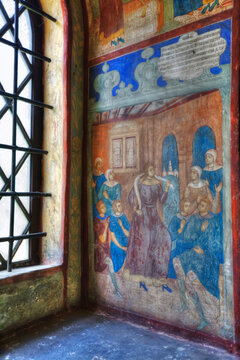 Fresco, Church of St John the Baptist; Yaroslavl, Yaroslavl Oblast, Russia