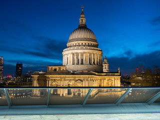St.Paul's Cathedral at dusk; London, England
