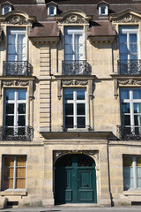 Immeuble haussmannien à Paris. France