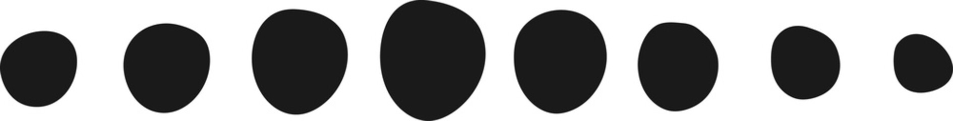 Handdrawn ethnic black dots border line