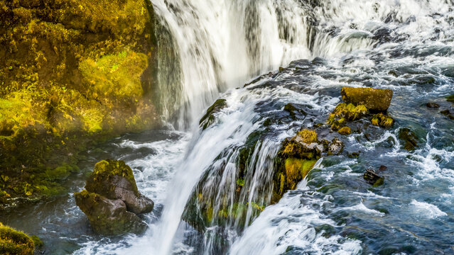 Skogafoss is one of Iceland&rsquo;s biggest and most beautiful waterfalls with an astounding width of 25 meters and a drop of 60 meters; Rangarping eystra, Southern Region, Iceland