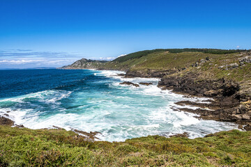 Fototapeta na wymiar View of the Galician Coast known as the Vela coast near Pontevedra, Galicia, Spain