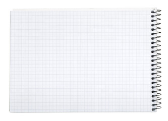 Classic blank white paper notebook