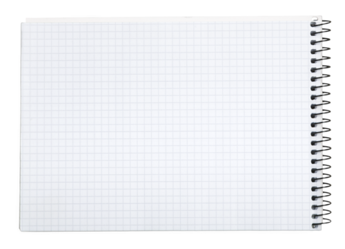 Classic blank white paper notebook