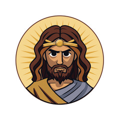 Emblem illustration of a fictional Bible character
