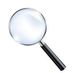 Magnifying glass With White Background