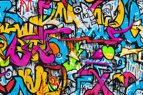 Graffiti Background, Graffiti art, Abstract Graffiti background 