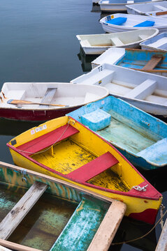 Wooden Rowboats in Pamet Harbor, Truro, Cape Cod, Massachusetts, USA