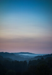 Evening Hills and Sunset