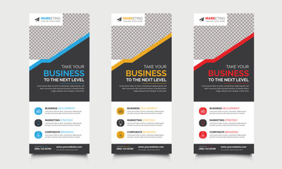 Roll up banner stand template design, corporate Roll up background for Presentation. business flyer, Retractable banner stand,