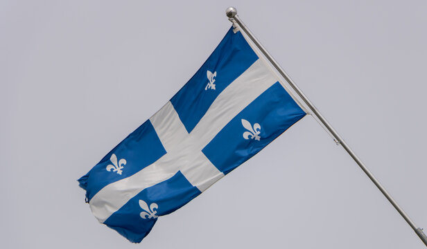 Quebec Flag in L'Ancienne Lorette, Quebec Canada