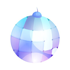 Blue Dance Disco Club Ball as Festival and Birthday Party Element Vector Illustration