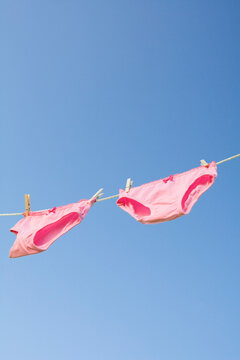 Pink Underwear on Clothesline