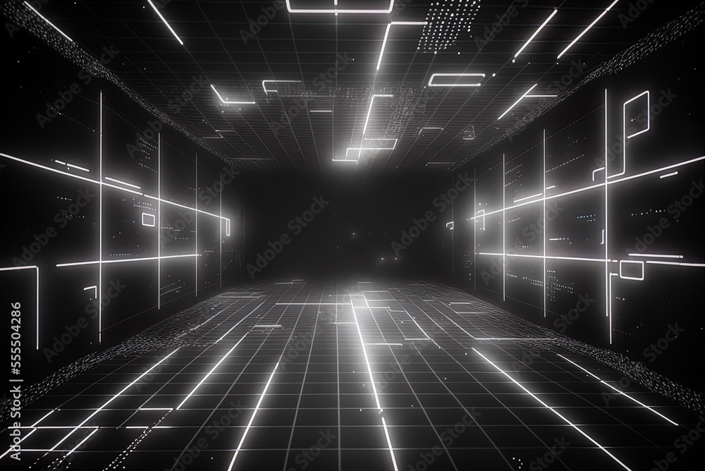 Poster grid or wireframe imagery from a futuristic or dystopian perspective. superior engineering. vintage 