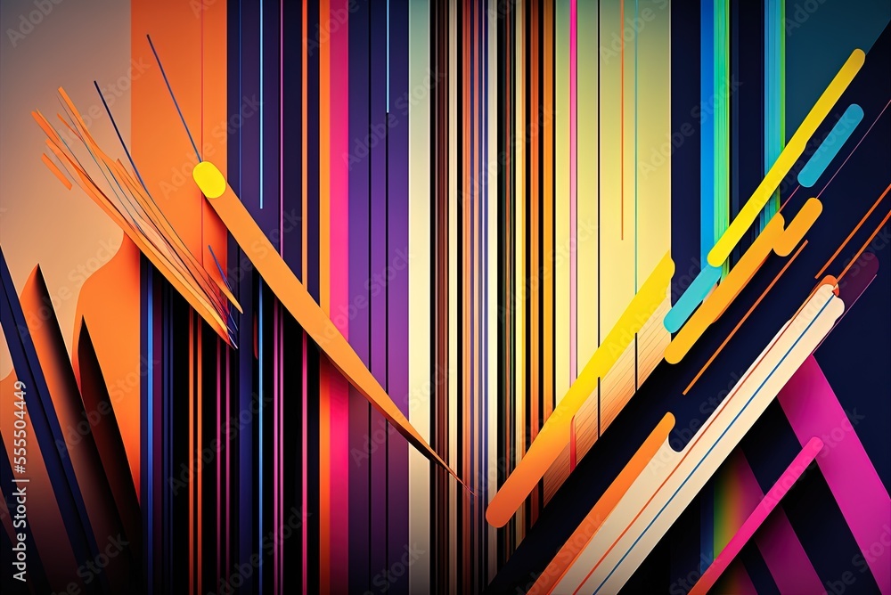 Poster linear color blending abstract background generative ai