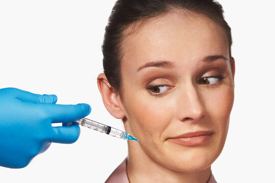 Woman Getting Botox Injection