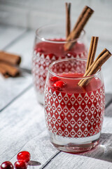 Food photography cranberry jelly with cinnamon