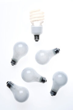 Compact Fluorescent Lightbulb with Incandescent Lightbulbs