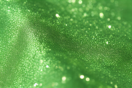 Generative AI. Abstract background resembling a macro picture of a green organic glittery texture