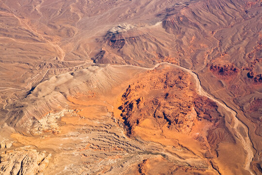 Aerial View of Desert Outside of Las Vegas, Nevada, USA