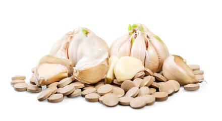 Garlic herbal capsules, oral medicine, alternative medicine